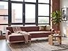 Corner Sofa SOSJO Fabric Burgundy Right Hand
