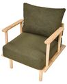 Fauteuil en bouclé vert foncé ASKER_932640