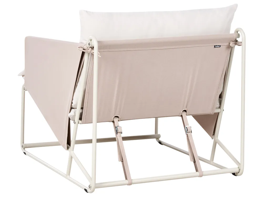 Garden Sofa Set 4 Seater PONTE Metal Light Beige_1013443