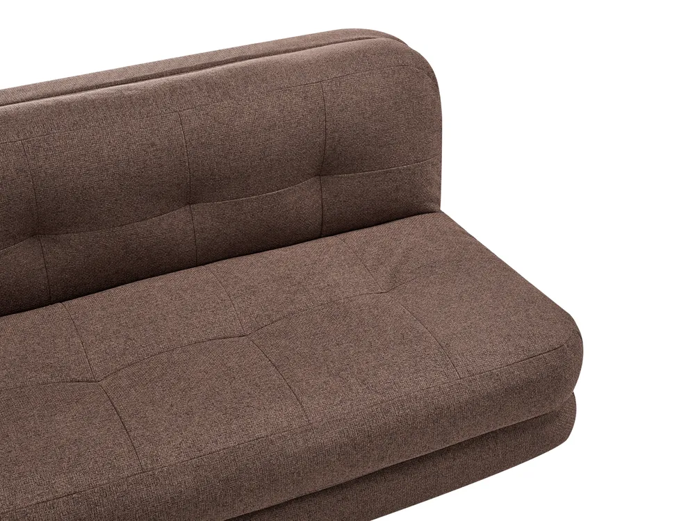 Sofa Bed 2 Seater ESBJERG Faux Linen Brown_1059258