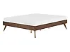 Bed without Headboard BERRIC 140 x 200 cm (EU Double) Dark Ash Wood