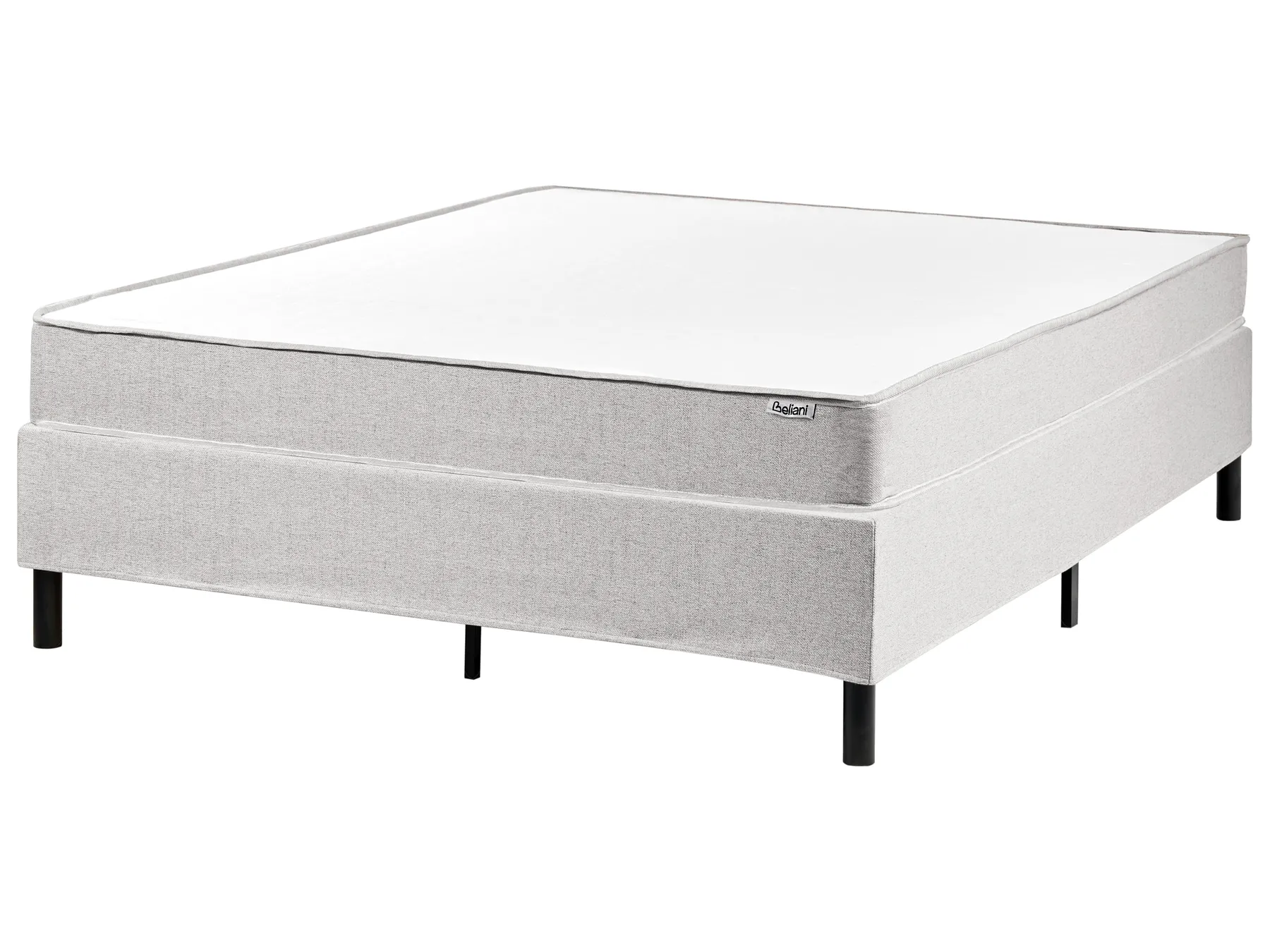 Divan Bed without Headboard Fabric COUNTESS 140 x 200 cm (EU Double) Light Grey_1054406