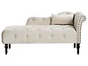 Right-Hand Chaise Longue IVRY Velvet Light Beige