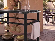 Garden Serving Trolley STALETTI Black Metal_1155600