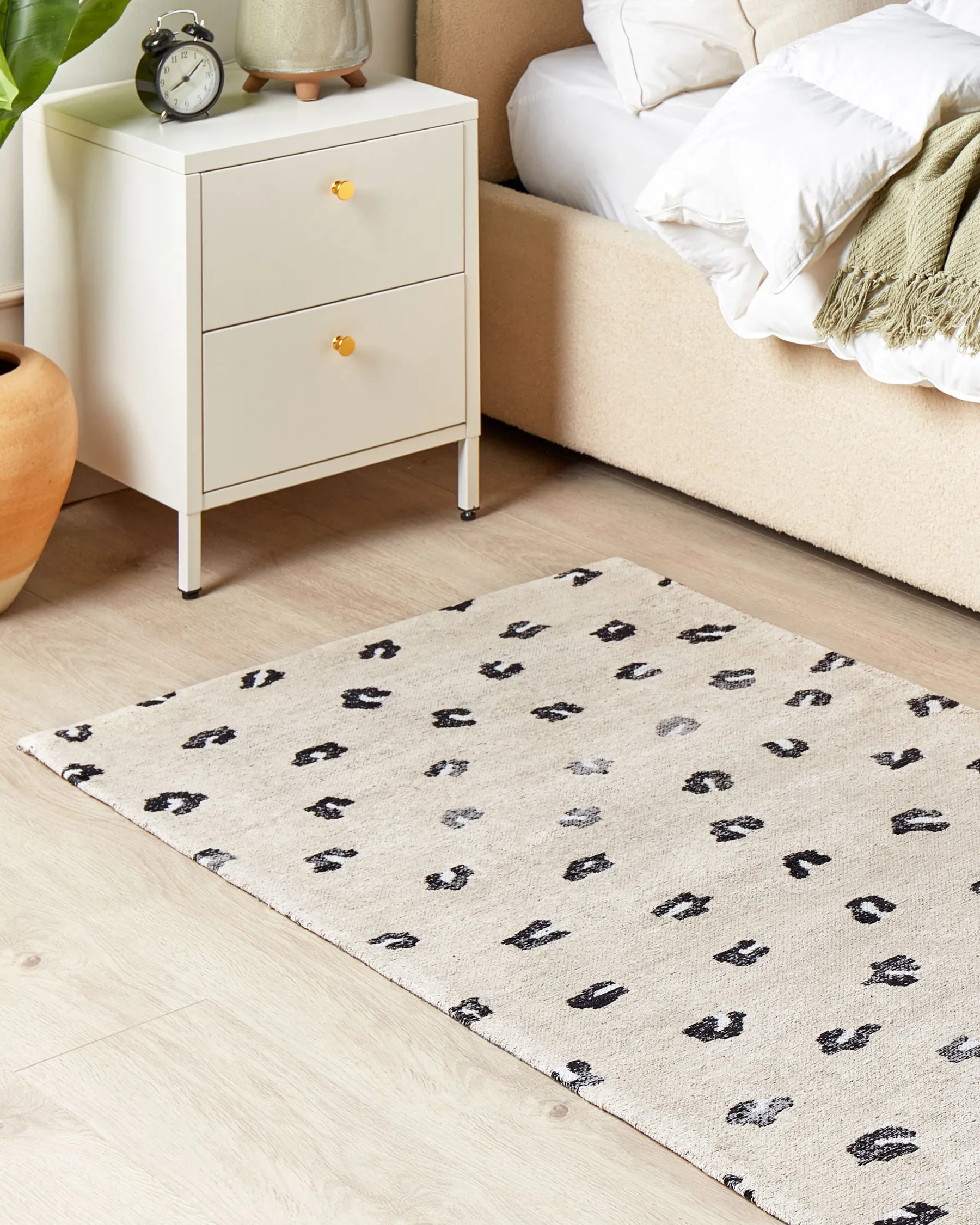 Tappeto AFIS Beige 80 x 150 cm Cotone_853954