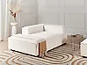 Chaise longue derecha ARDAL Bouclé Blanco crema