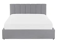 Lit ottoman DREUX Tissu Gris clair 140 x 200 cm_793218