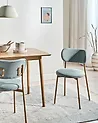 Set of 2 Dining Chairs CASEY Fabric Mint Green