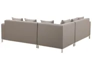 Garden Corner Sofa with Table 5 Seater BELIZE Modular Beige Left Hand_754171