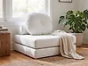 Single Sofa Bed OLDEN Corduroy Off-White