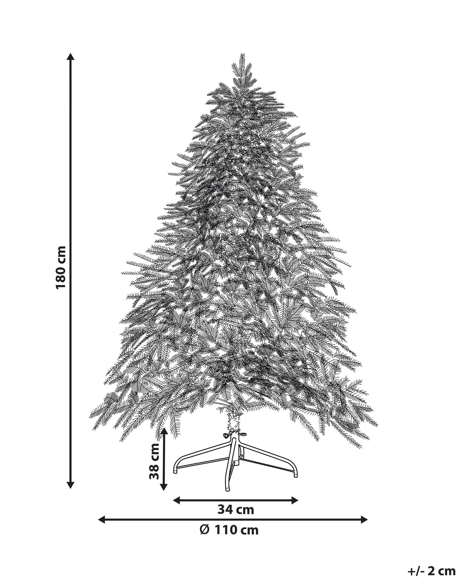 Snowy Christmas Tree Pre-Lit 180 cm White MIETTE_832260 Snowy Christmas Tree Pre-Lit 180 cm White MIETTE_832260