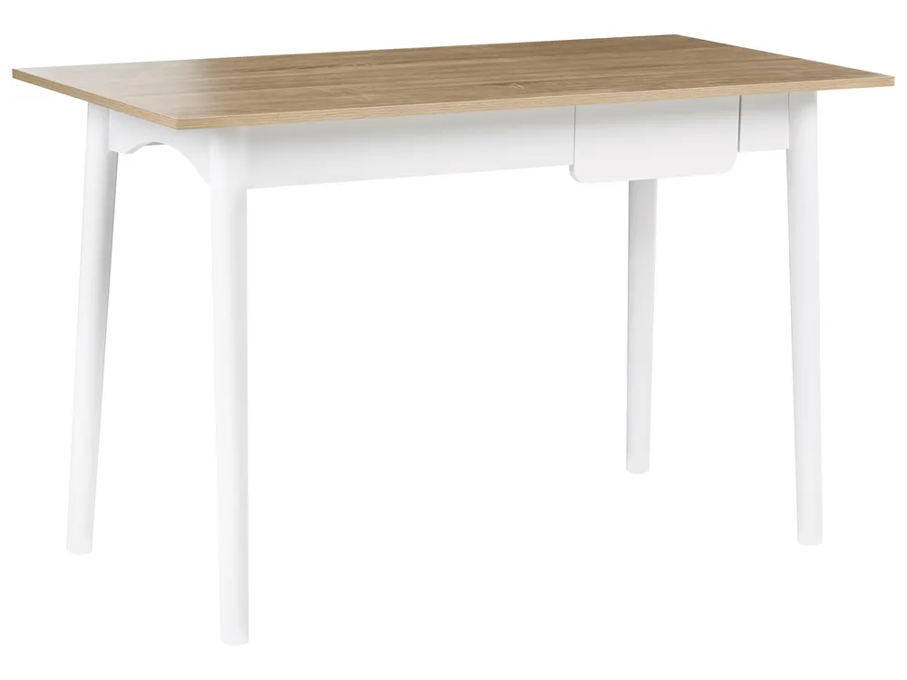 Home Office Desk VITRION 120 cm 60 cm Light Brown/ White