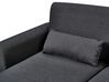 Right Hand Fabric Corner Sofa Bed Black OLLSTA_939309