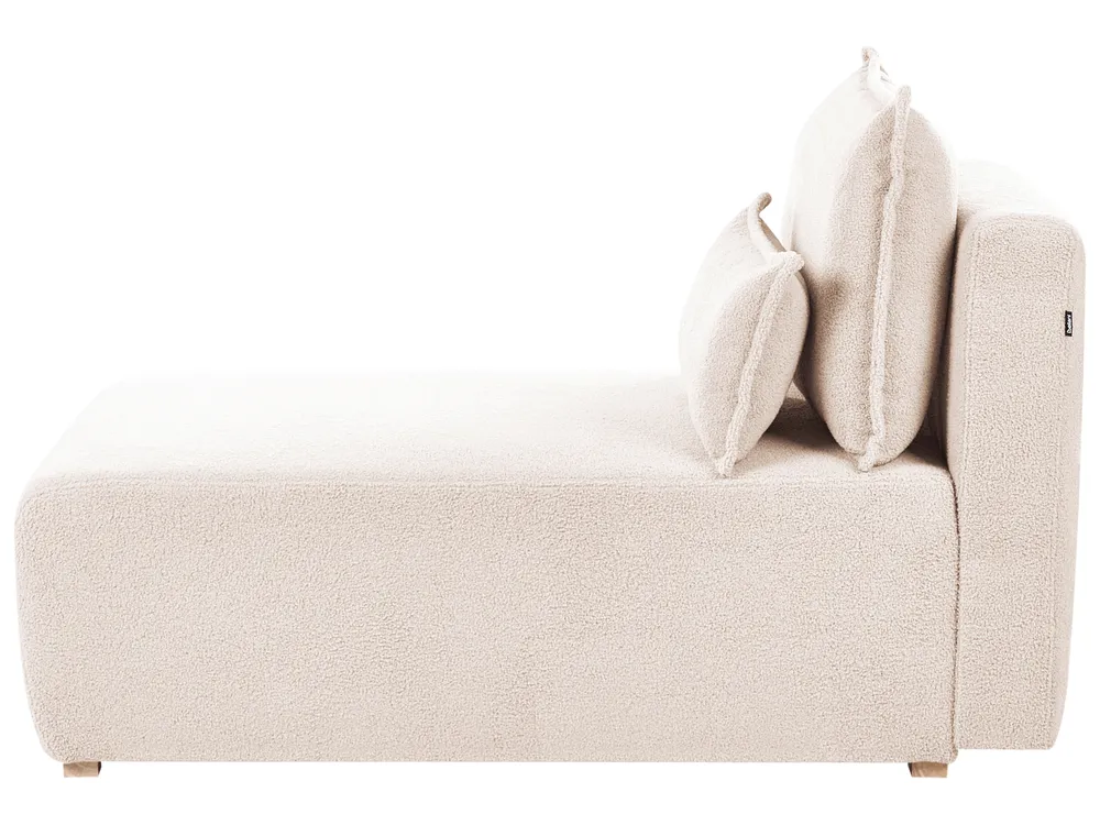 Chaise Longue NERBO Boucle Beige_1034524