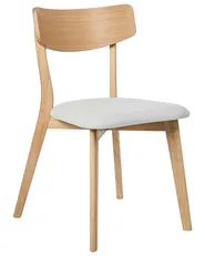 Set of 2 Dining Chairs HOLLY Wood Light Brown/ Grey_952308
