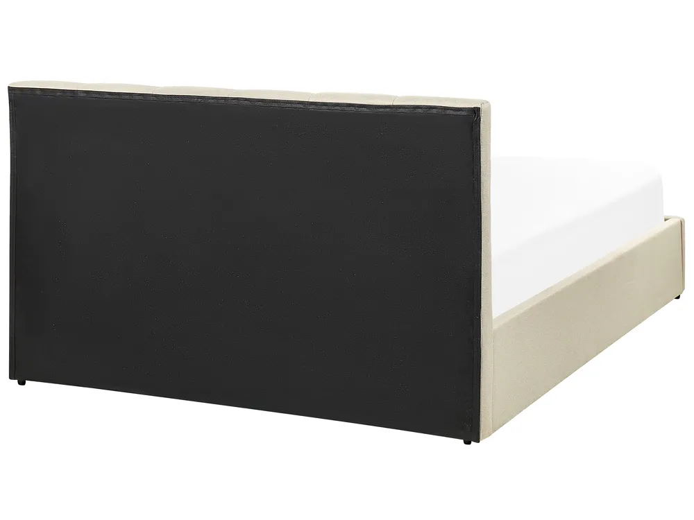 Lit ottoman DREUX Tissu Beige 140 x 200 cm_861155