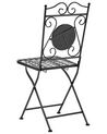 Set of 2 Metal Garden Folding Chairs Black CARPINO_919915