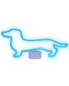 Neonlicht LED Dekofigur blau Hundeform 20 cm FRANCIS_847756