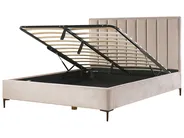 Ottoman Bed SEZANNE Velvet Taupe 180 x 200 cm (EU Super King)_916886