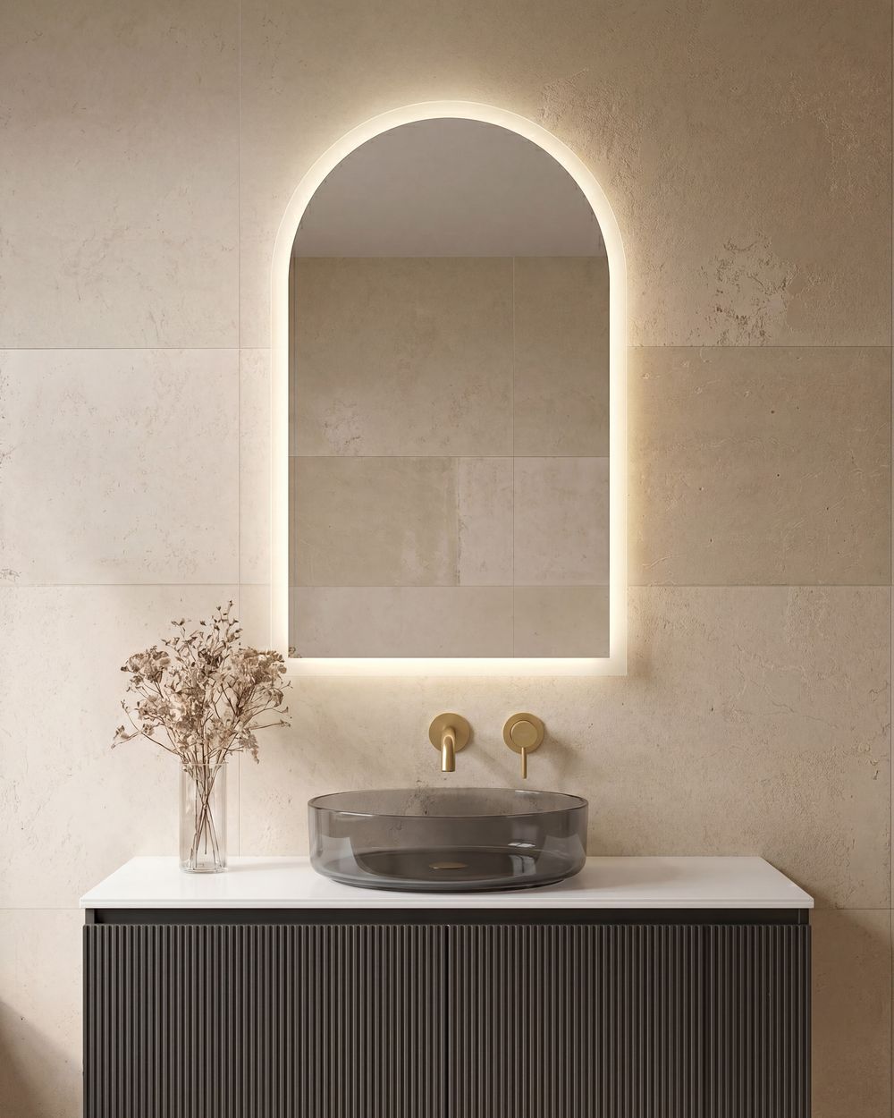 LED Bathroom Mirror SUIN 60 cm 100 cm Green