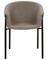 Lot de 2 chaises de salle à manger en bouclettes taupe AMES_887221