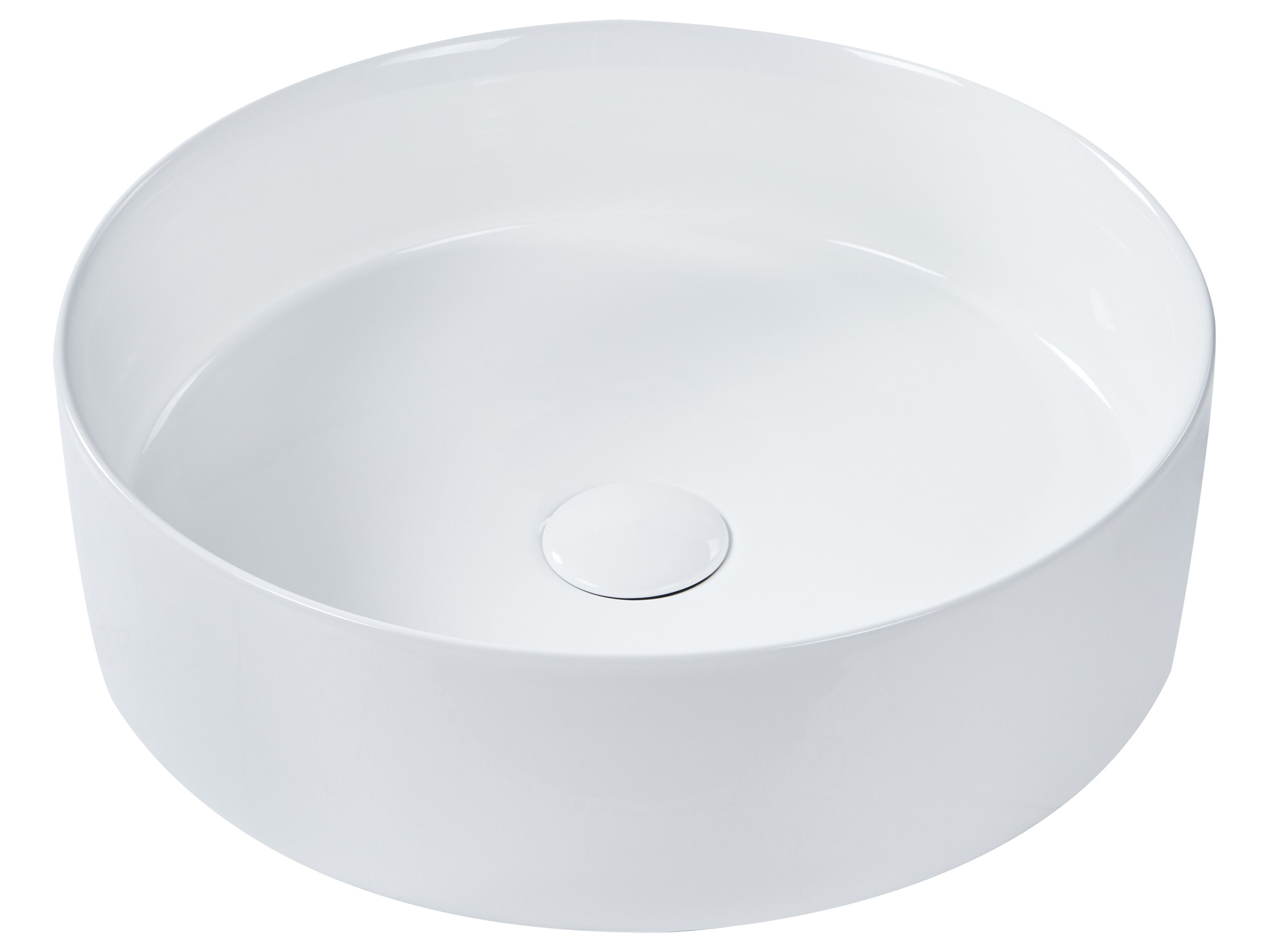 Lavabo en céramique rond 40 cm blanc TEBAR | Beliani.fr