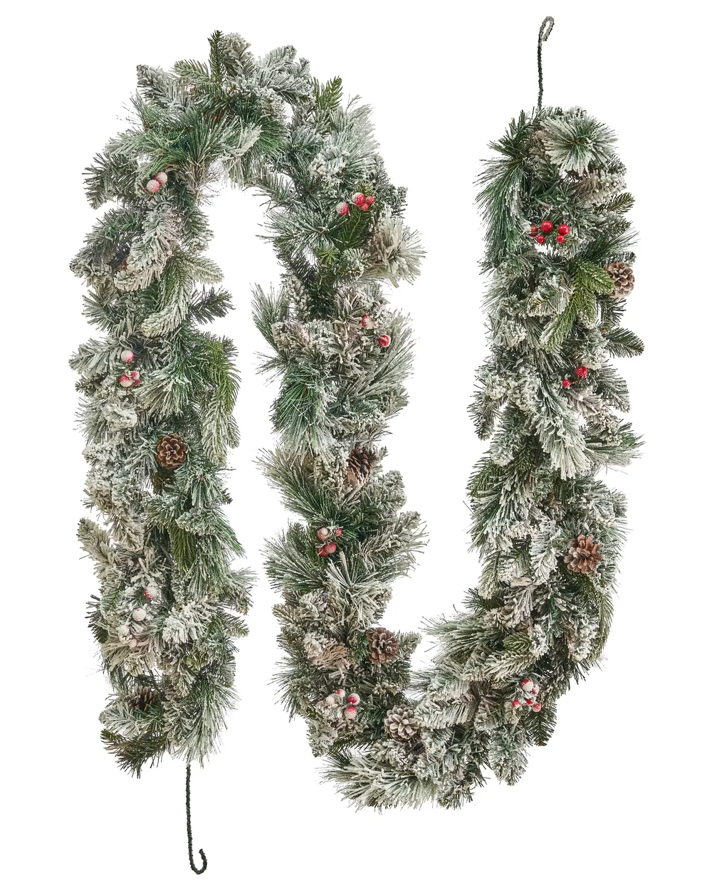 Ośnieżona świąteczna girlanda LED WHITEHORN 270 cm Biały_813253
