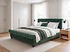 Bed Velvet AVALLON 160 x 200 cm (EU King Size) Emerald Green