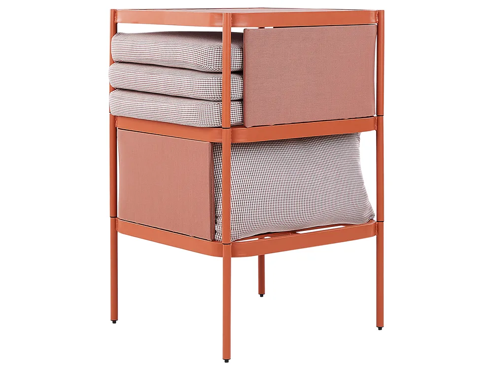 Garden Lounge Set with Table 2 Seater TERRACINA Metal Orange_826672