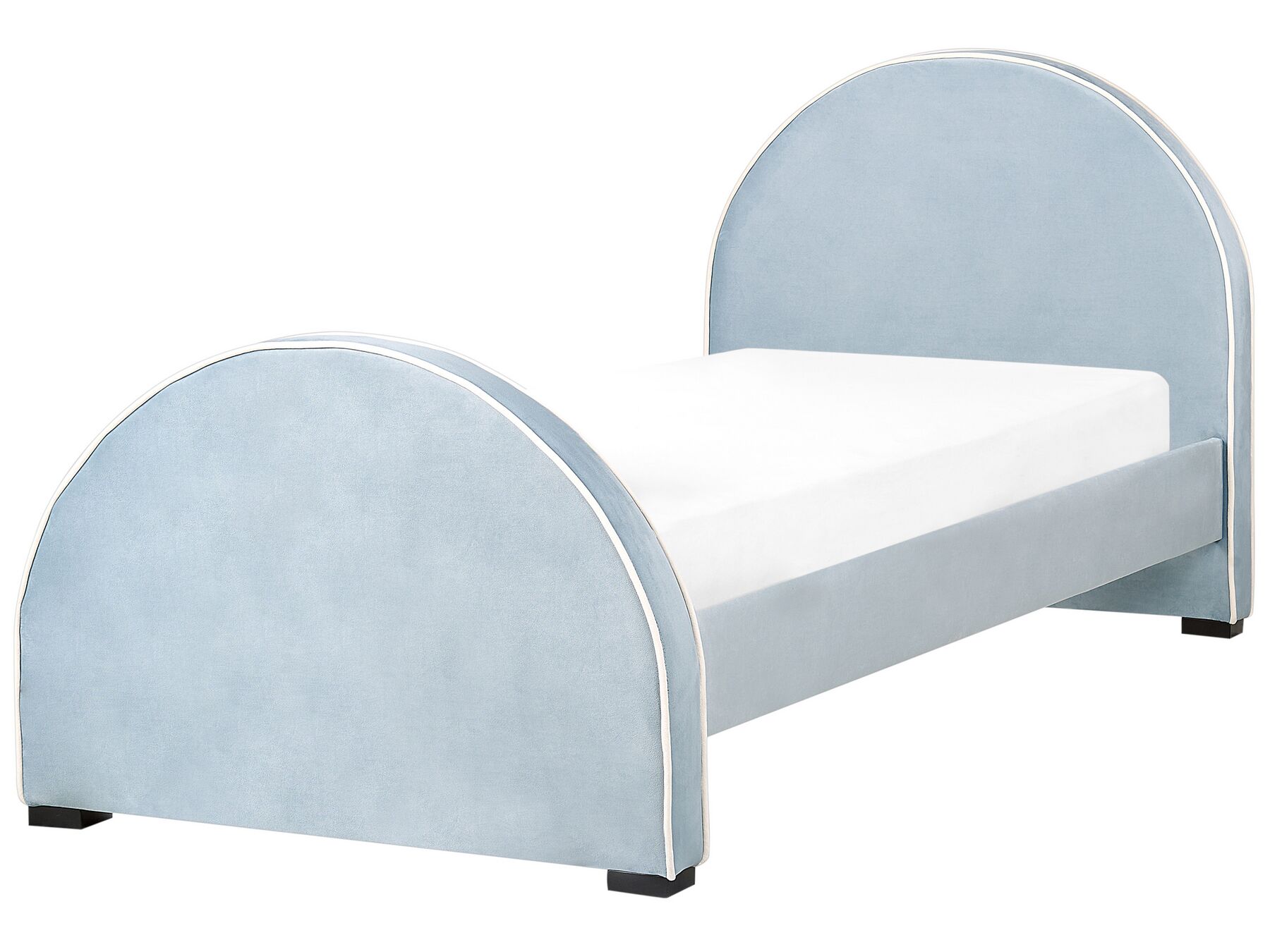 Sametová postel 90 x 200 cm modrá NOZAY_895373