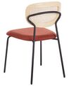 Conjunto de 2 sillas de comedor de tela naranja MAYETTA_925921