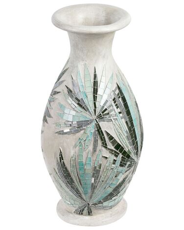 Dekorativní terakotová váza 53 cm krémově bílá RAWAS