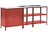 Conjunto de 3 muebles de cocina exterior VILAMA Rojo Metal