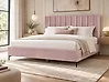 Cama con almacenaje SEZANNE Terciopelo Rosa 180 x 200 cm