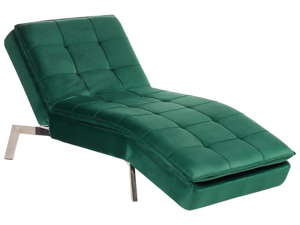 Chaise longue LOIRET Velluto Verde smeraldo