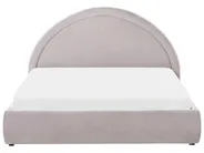 Bett mit Stauraum MOUZON Chenillegewebe Taupe 160 x 200 cm_1019539