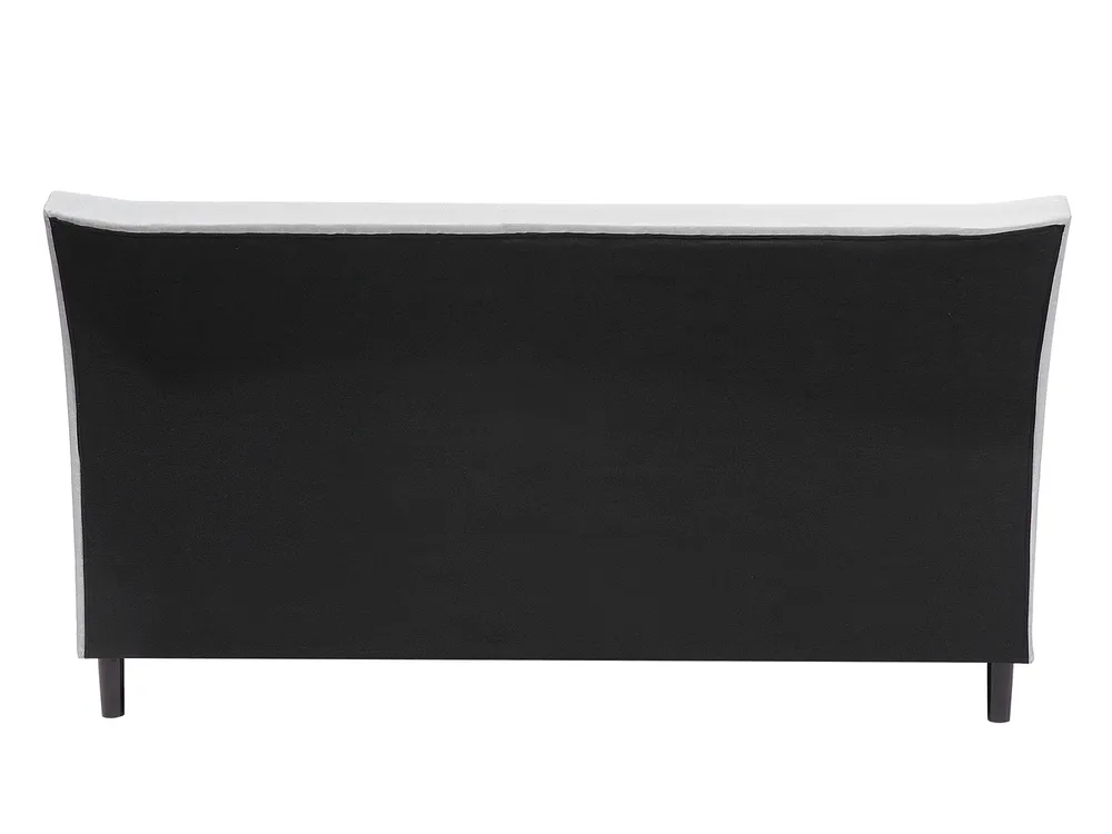 Bett mit Lattenrost Stoff SAVERNE 140 x 200 cm Hellgrau_692743