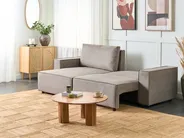 Corner Sofa Bed 3 Seater KARILA with Storage Fabric Taupe Right Hand_886033