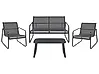 Conjunto de jardín con mesa 4 plazas BARREA Metal Negro