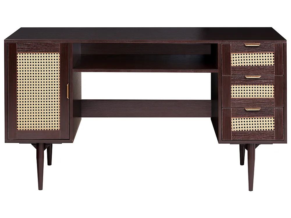 Íróasztal RAFFRA 140 cm 60 cm Sötétbarna_1191595