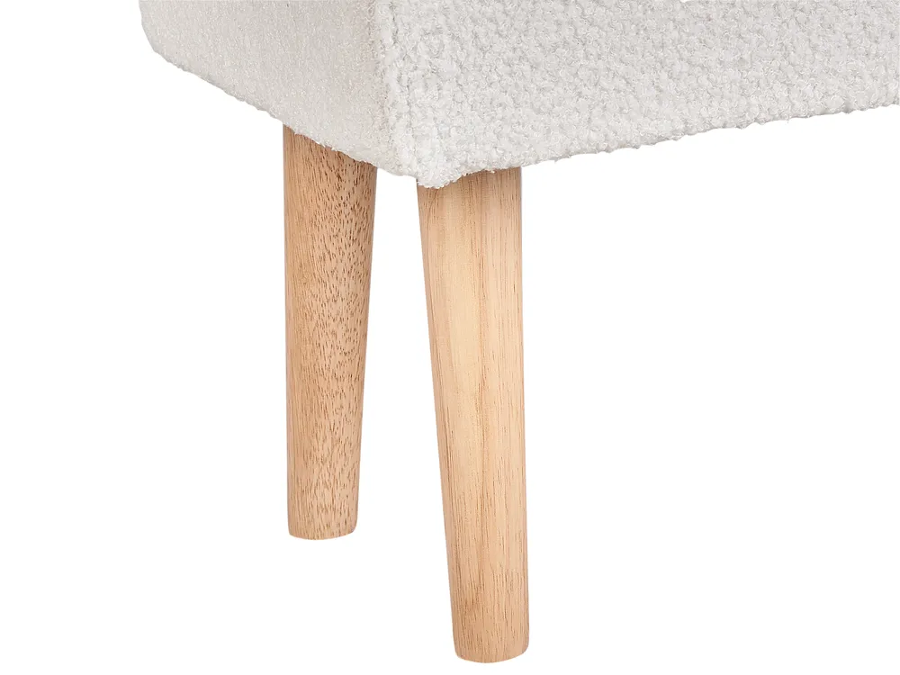 Stołek TAKOMA Boucle Biały_850198