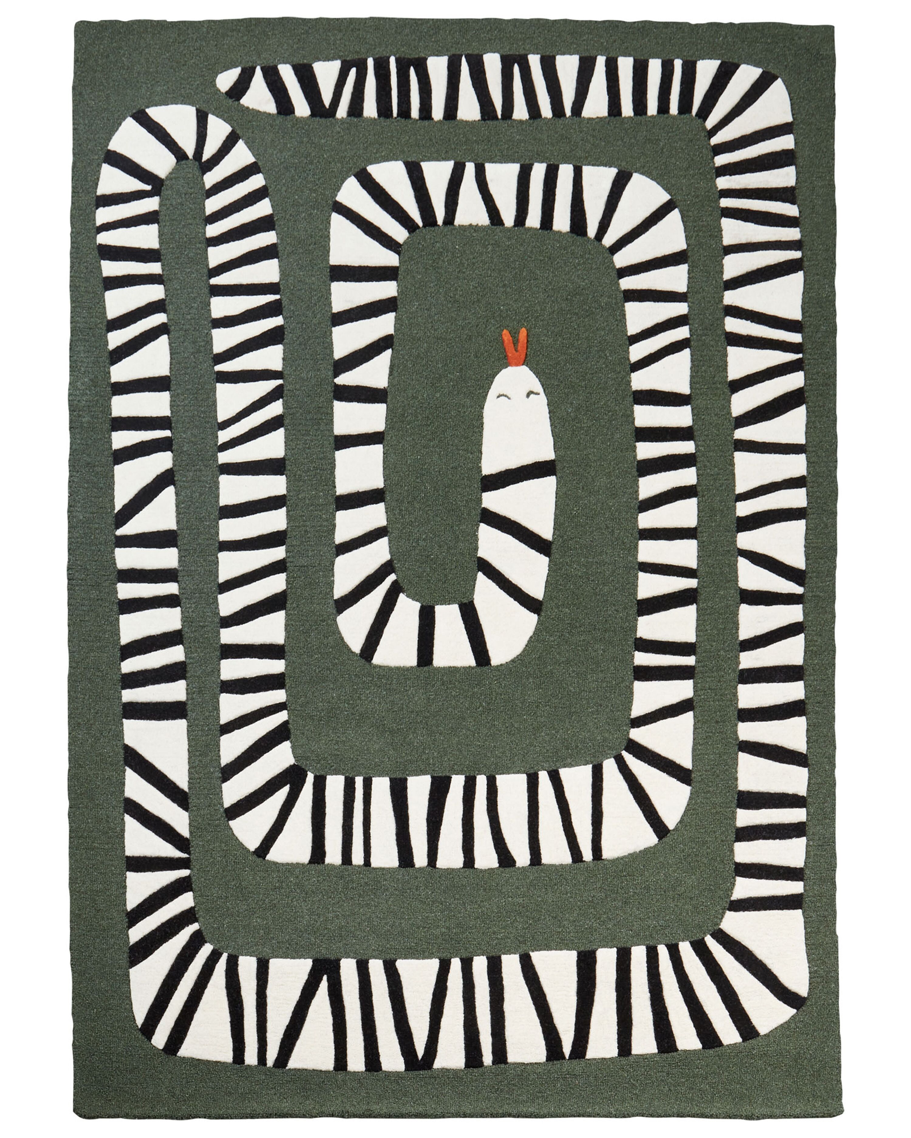 Rug OKAPI Dark Green 160 x 230 cm | Beliani.co.uk