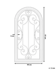 Lustro ścienne CAMPEL 49 cm 97 cm Metal Złamana biel_756429