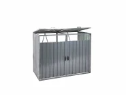 Abrigo duplo para caixote do lixo 2x240 L PERINALDO Metal Cinzento grafite_1185363