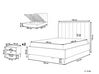 Tópszínű bársony ágyneműtartós franciaágy éjjeliszekrényekkel 180 x 200 cm SEZANNE_916933