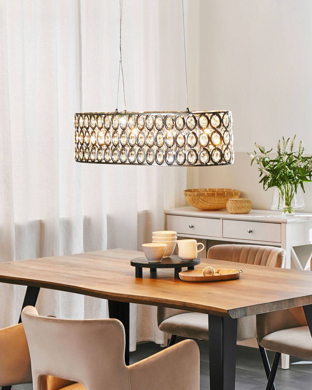 Pendant Lamp TENNA Metal Silver