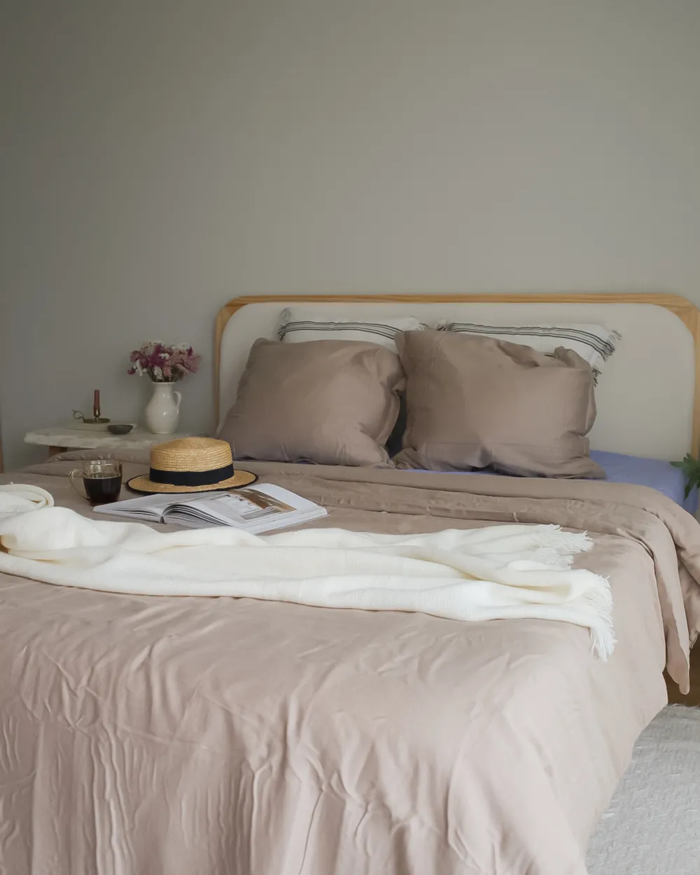 Bed Pine Wood DOSCHES 160 x 200 cm (EU King Size) Light Brown_1071952