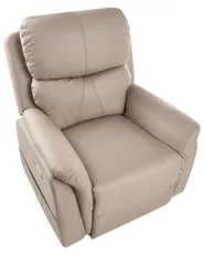Electric Recliner Chair GLORIE with Massage Fabric Taupe_953484