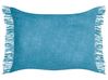 Set di 2 cuscini decorativi cotone azzurro 35 x 50 cm MABA_940257