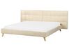 Łóżko welurowe 180 x 200 cm beżowe SENLIS _919003